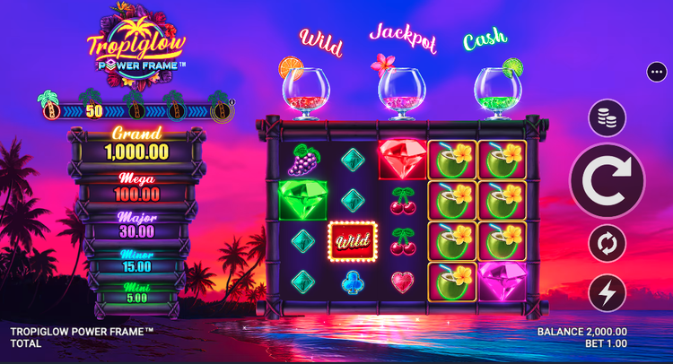 Tropiglow Power Frame Slot - 1 - BitStarz Casino