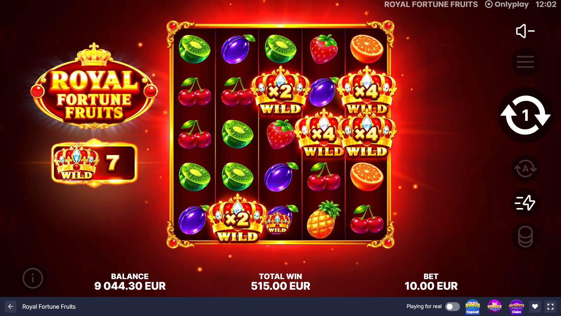 Royal Fortune Fruits Slot - 3 - BitStarz Casino