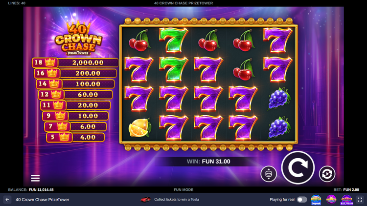 40 Crown Chase PrizeTower Slot - 1 - BitStarz Casino
