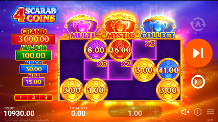 4 Scarab Coins: <span class=
