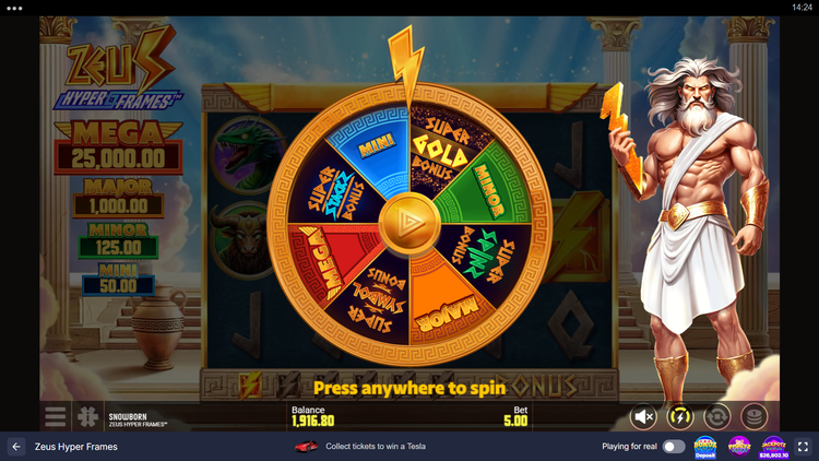 Zeus Hyper Frames Slot - 3 - BitStarz Casino