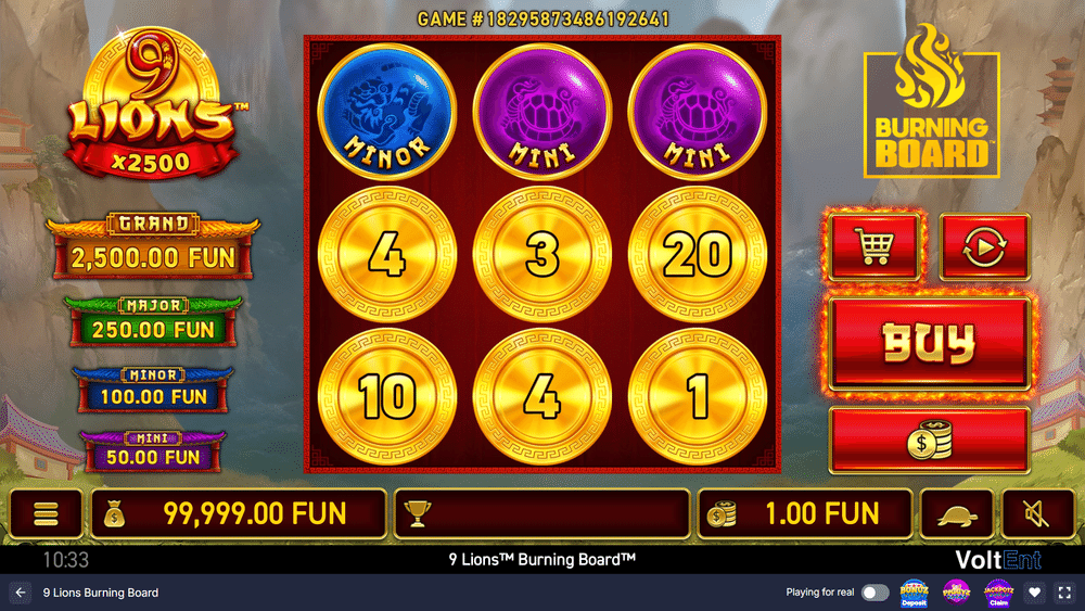 9 Lions Burning Board Slot - 1 - BitStarz Casino