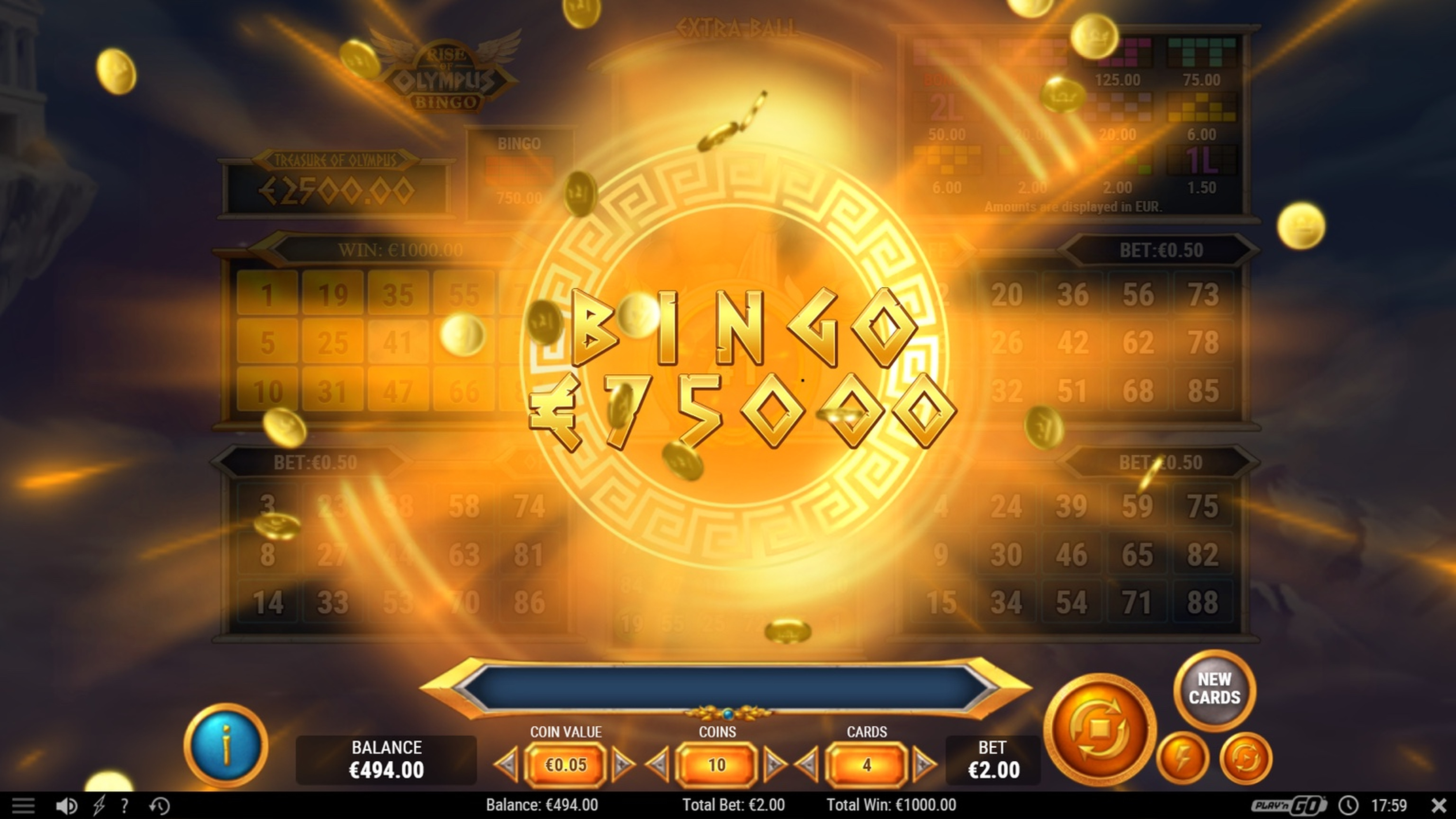 Rise of Olympus Bingo Slot - 3 - BitStarz Casino
