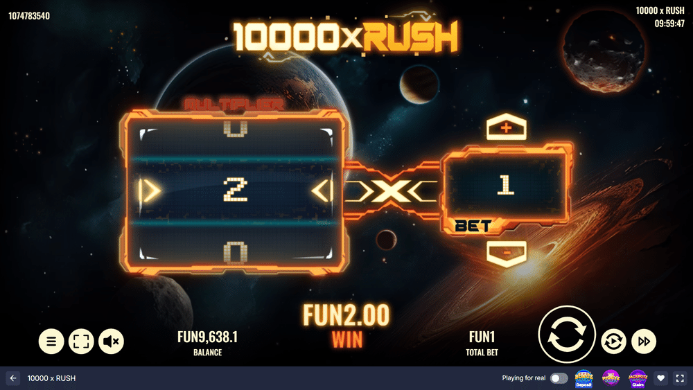 10,000x Rush Slot - 1 - BitStarz Casino
