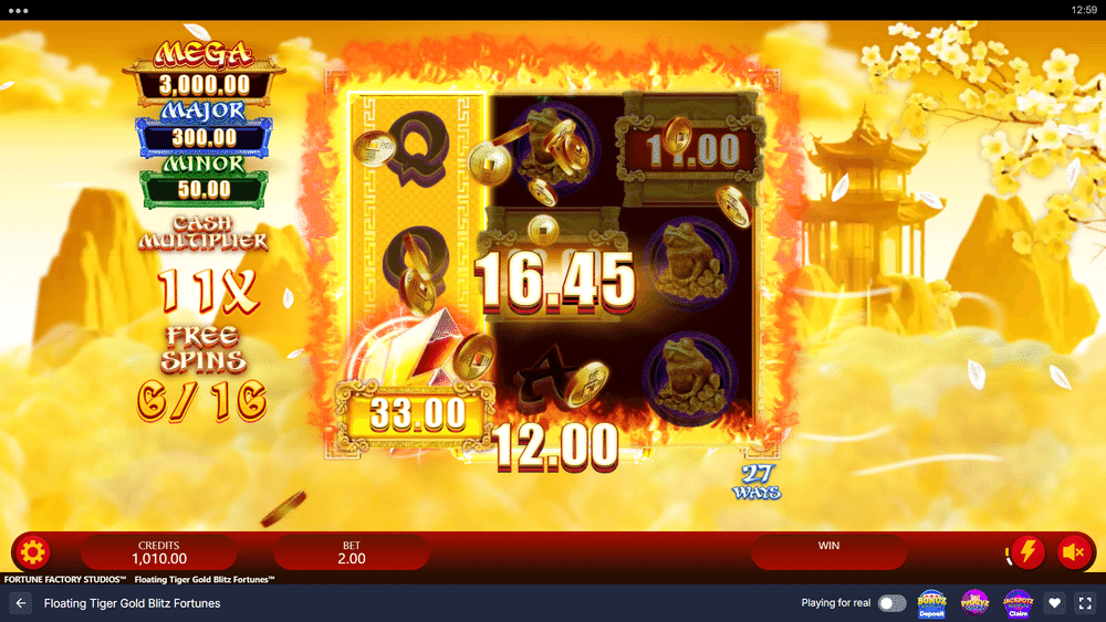 Floating Tiger Gold Blitz Fortunes Slot - 3 - BitStarz Casino