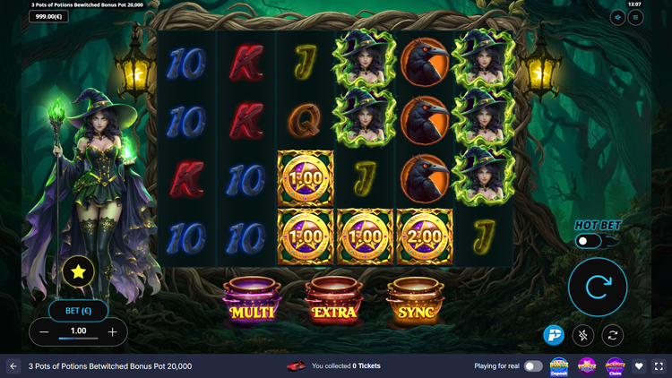 3 Pots of Potions Bewitched Bonus Pot 20,000 Slot - 1 - BitStarz Casino