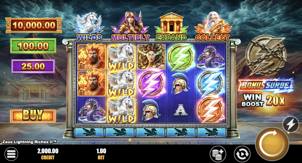 Zeus Lightning Riches II Slot - 1 - BitStarz Casino