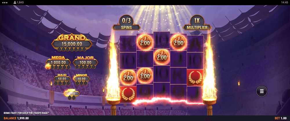 Rome Fight for Gold the Tiger's Rage Slot - 2 - BitStarz Casino