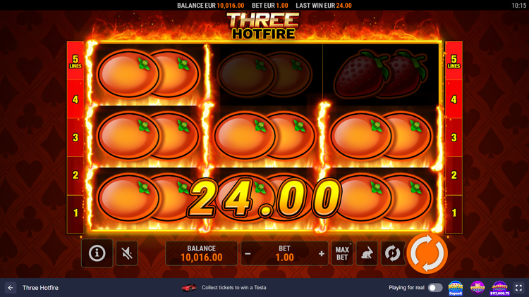 Three Hotfire Slot - 2 - BitStarz Casino