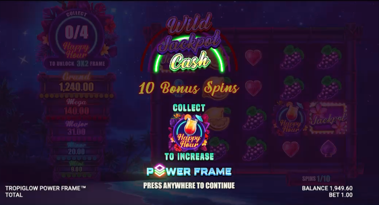 Tropiglow Power Frame Slot - 2 - BitStarz Casino