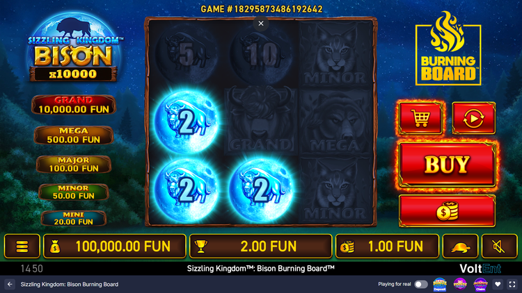 Sizzling Kingdom: Bison Burning Board - 3 - BitStarz Casino
