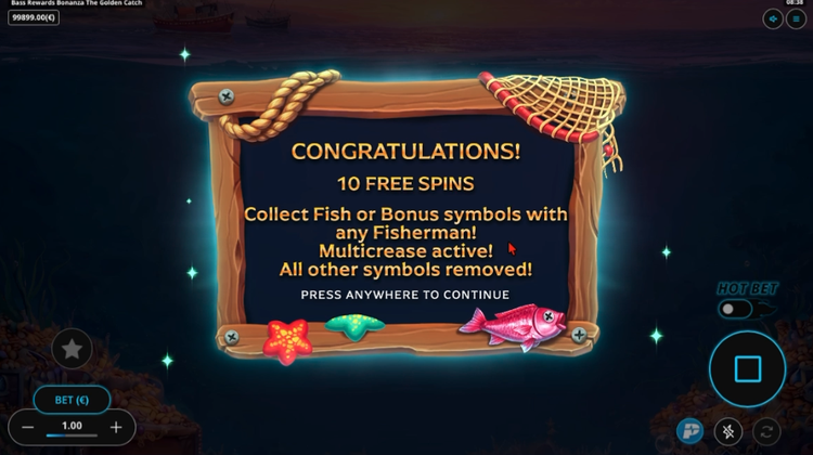 Bass Rewards Bonanza - The Golden Catch Slot - 3 - BitStarz Casino