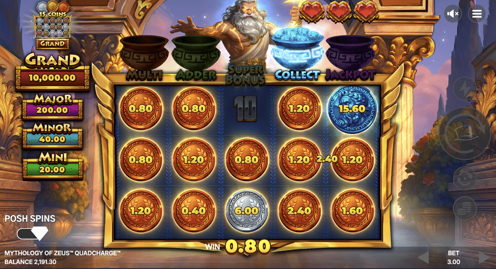 Mythology of Zeus Quadcharge Slot - 1 - BitStarz Casino