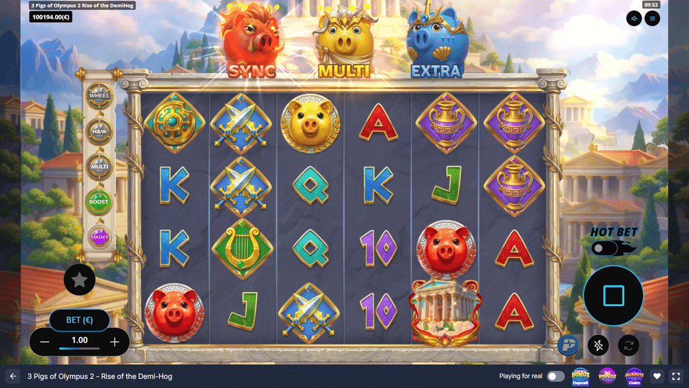 3 Pigs of Olympus 2 Rise of the Demi-Hog Slot - 1 - BitStarz Casino