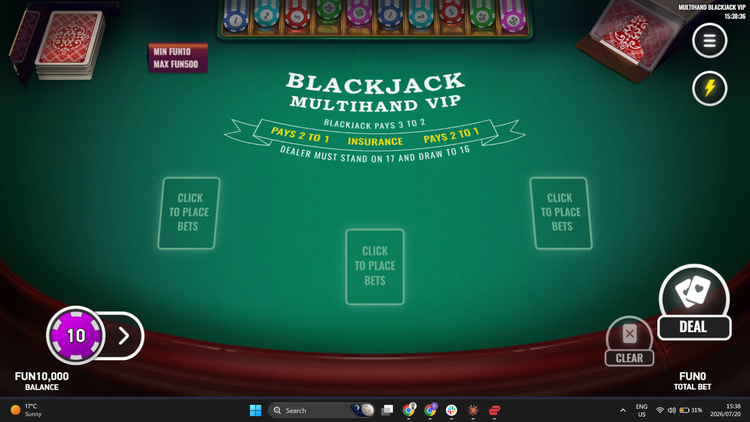 Multihand Blackjack VIP - 1 - BitStarz Casino