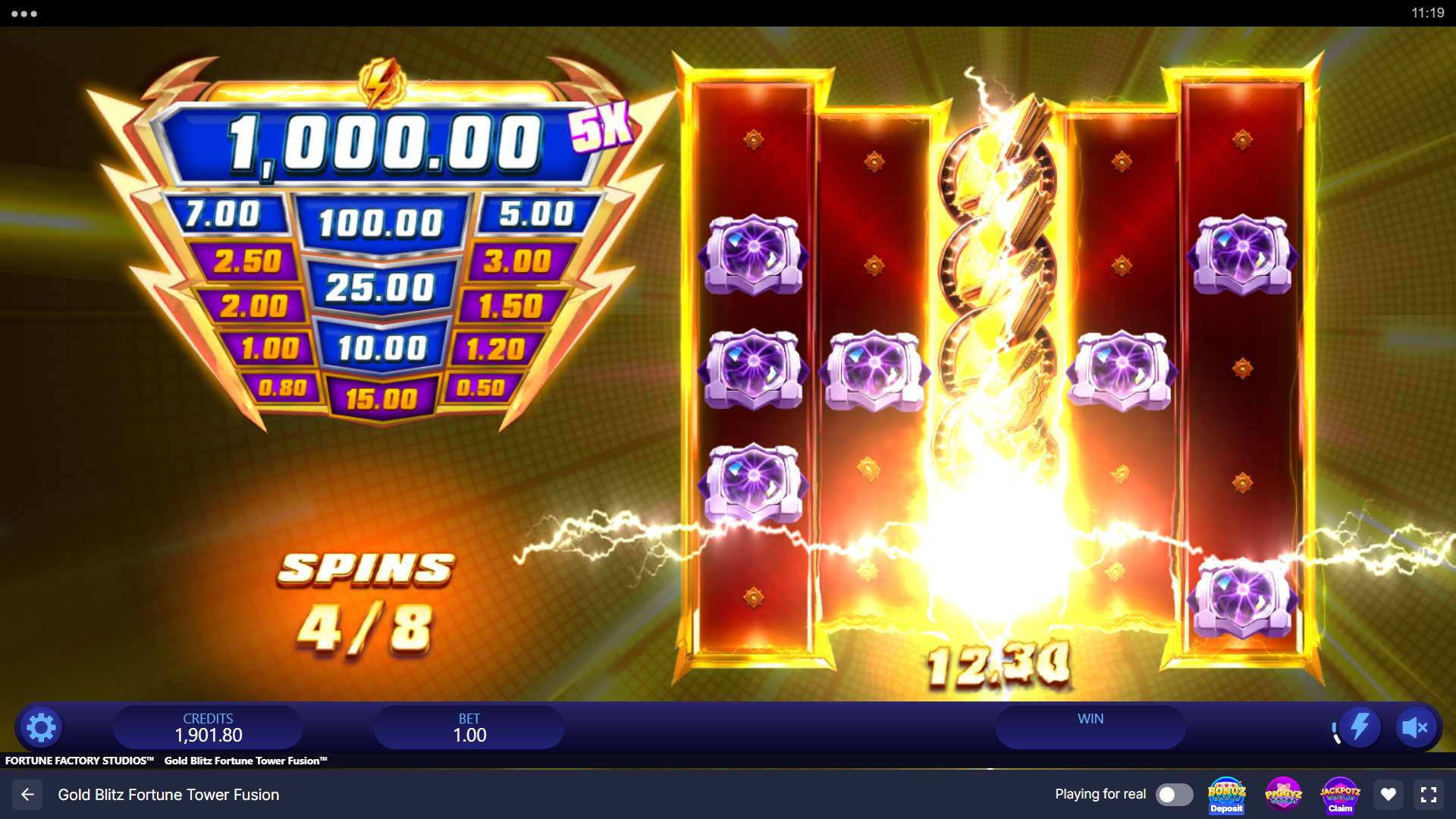 Gold Blitz Fortune Tower Fusion Slot - 2 - BitStarz Casino