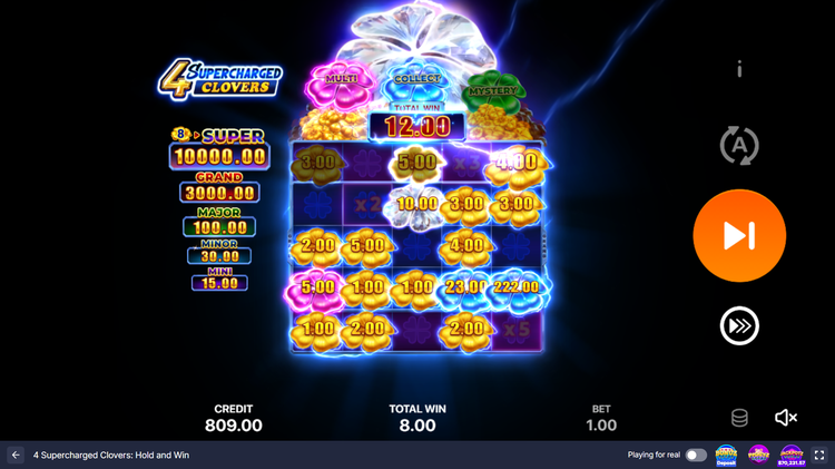 4 Supercharged Clovers: <span class=
