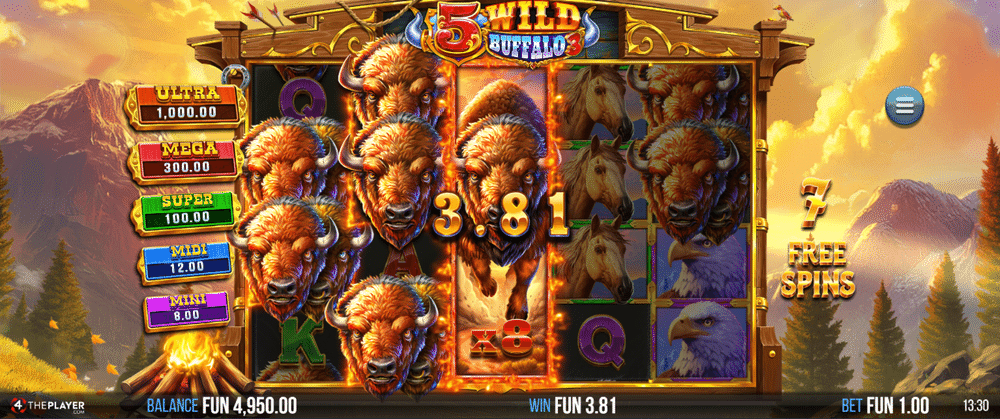 5 Wild Buffalo 3 Slot - 3 - BitStarz Casino