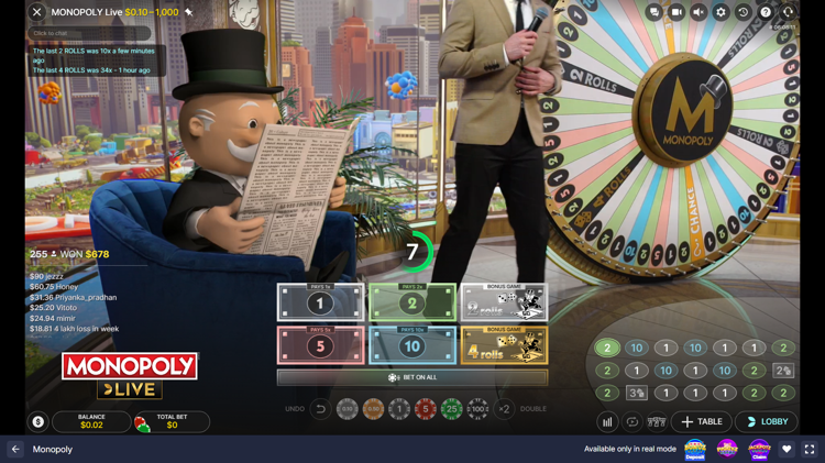 MONOPOLY Live - 1 - BitStarz Casino