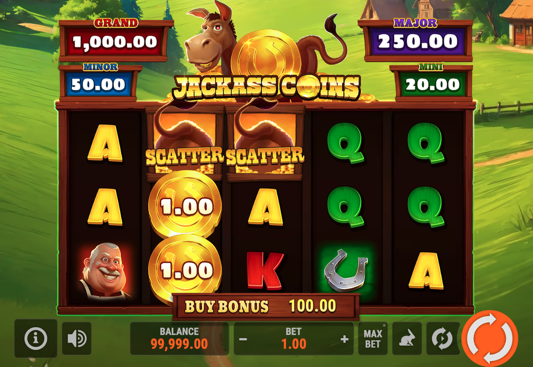Jackass Coins Hold & Win Buy Bonus Slot - 1 - BitStarz Casino