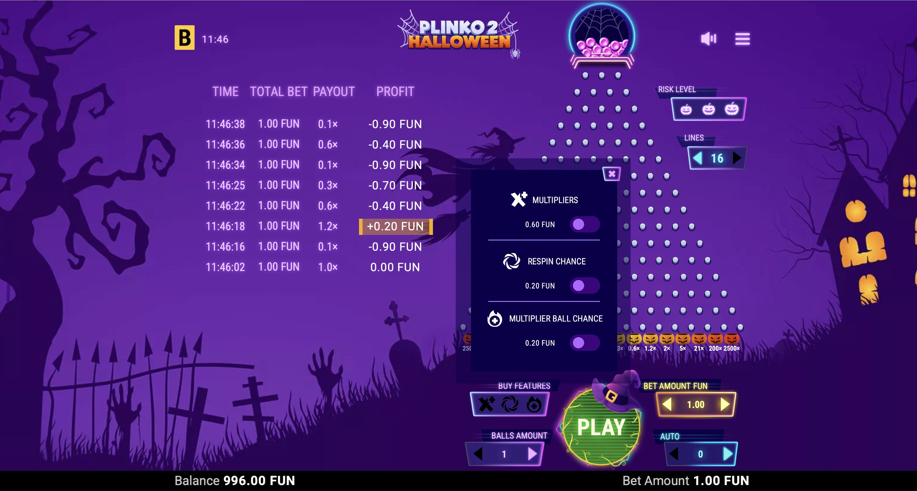 Plinko 2 Halloween Slot - 3 - BitStarz Casino