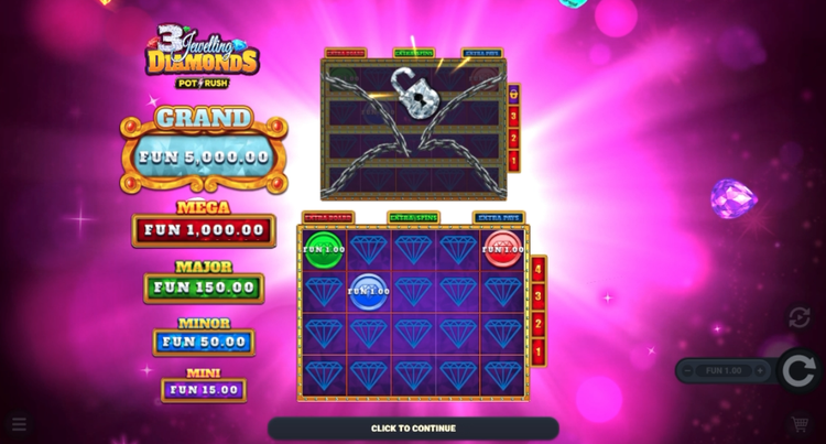 3 Jewelling Diamonds Slot - 2 - BitStarz Casino