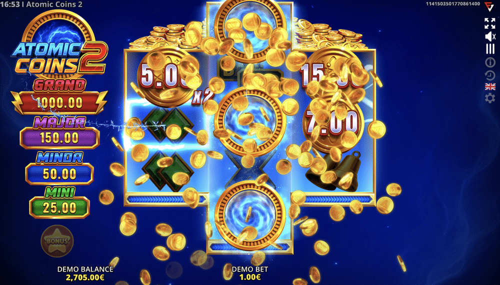 Atomic Coins 2: Running Wins 3x5x3 Slot - 2 - BitStarz Casino
