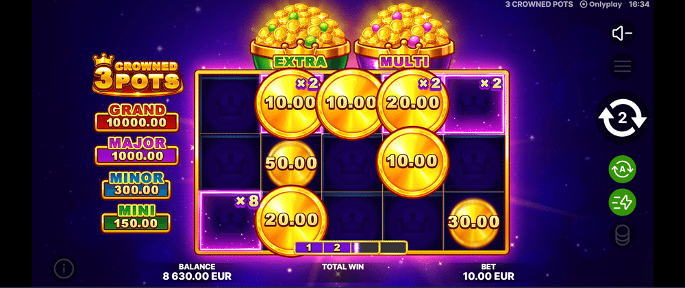 3 Crowned Pots Slot - 2 - BitStarz Casino