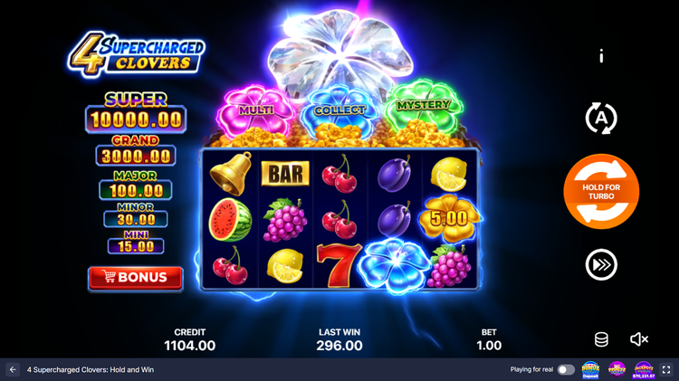 4 Supercharged Clovers: <span class=