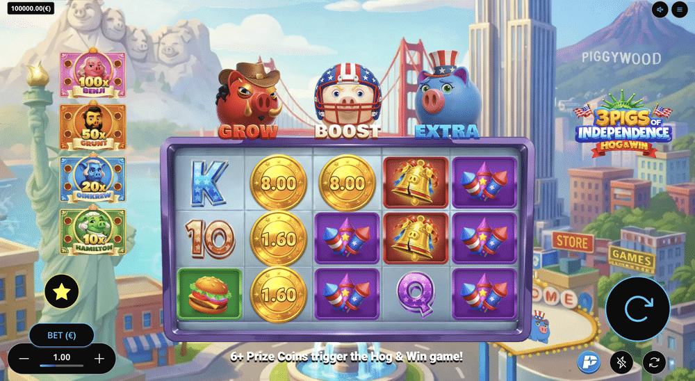 3 Pigs of Independence Hog & Win Slot - 1 - BitStarz Casino